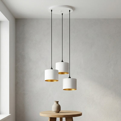 Luminaire suspendu cylindrique à 3 lumières Elara