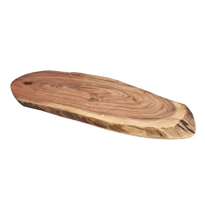 Planche de service asymétrique en bois d'acacia