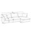 Canapé modulaire en L avec housse en L, canapé-lit en chenille profonde avec repose-pieds convertible et 2 gros coussins, canapé surdimensionné moderne à 3 places pour bureau de salon, noir