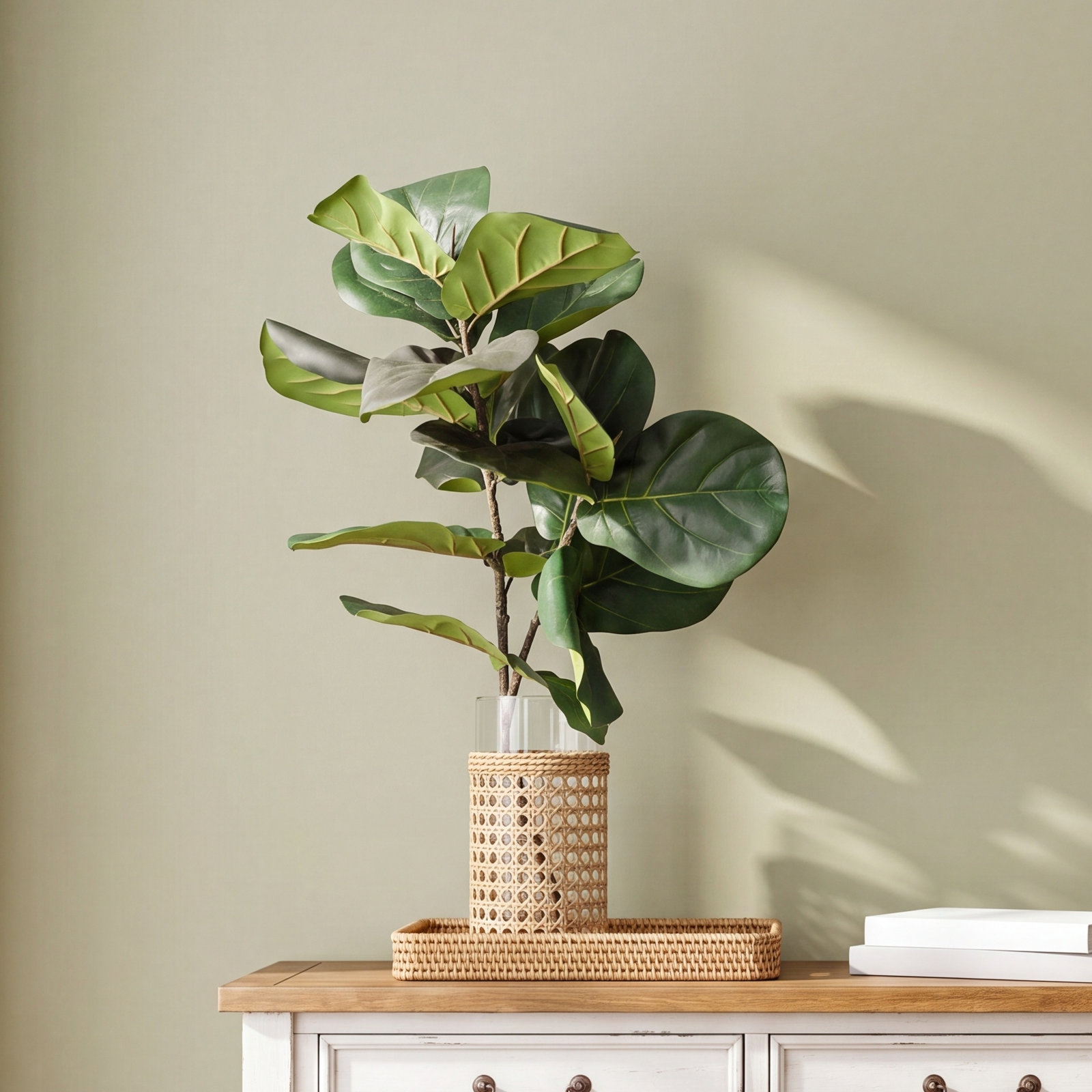 44'' Faux Fiddle Leaf Fig Branch