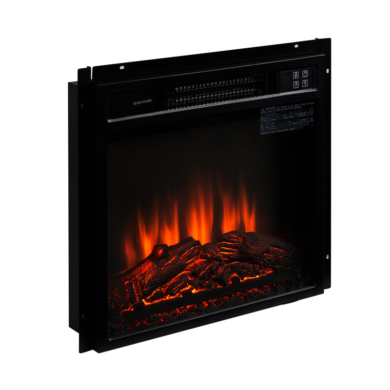 Electric Fireplace Insert 18": 120v, 1400w, Overheating Protected, Flame Control Metal & Plastic, Settings
