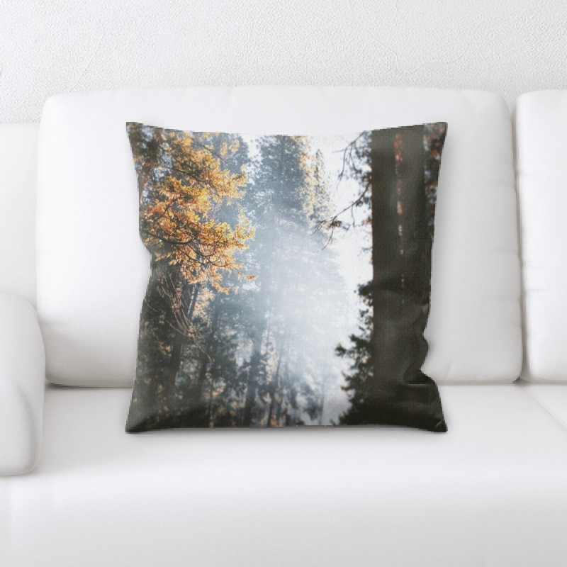 Wooden Microsuede Reversible Throw Pillow