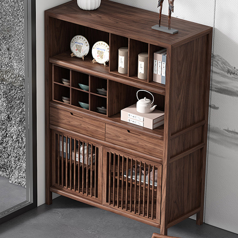 Nut-brown Solid  Wood Display Cases