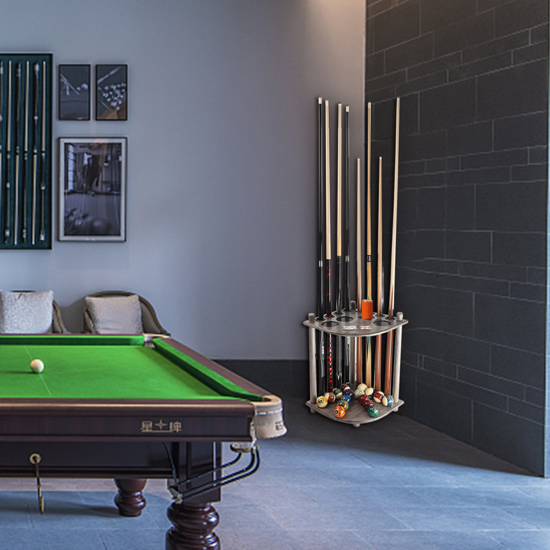 Porte-baguettes de billard de billard GSE, Gris brossé