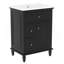 Meuble-lavabo de 24 pouces avec lavabo, tiroir rabattable et tablette réglable pour un rangement efficace et une conception moderne-882483306
