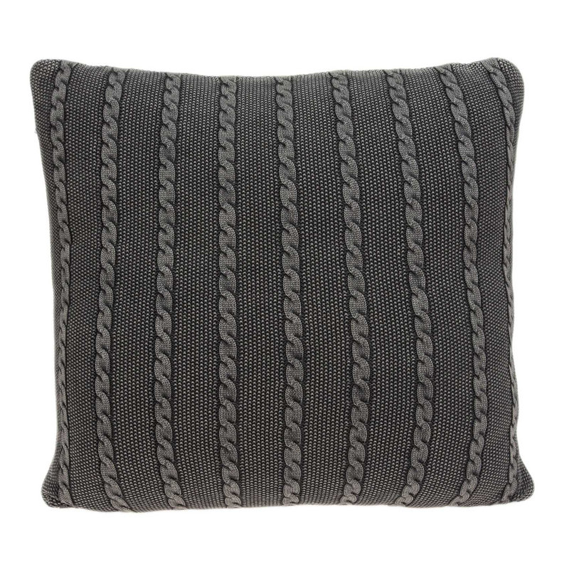 Coussin décoratif gris anthracite, Gris anthracite, Poly