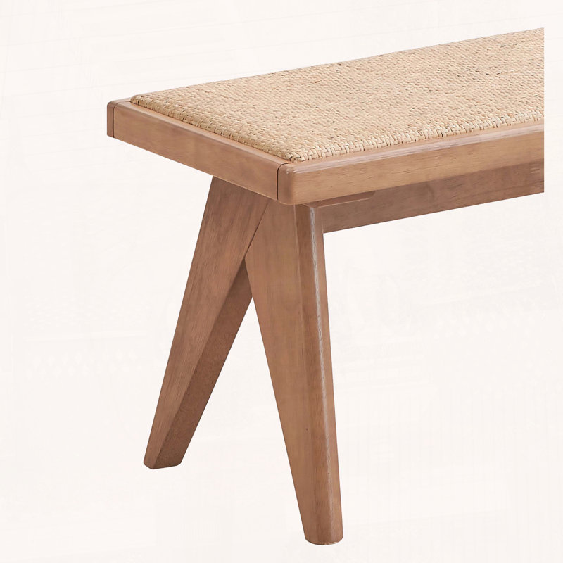 Velentina Rattan & Natural Finish Bench