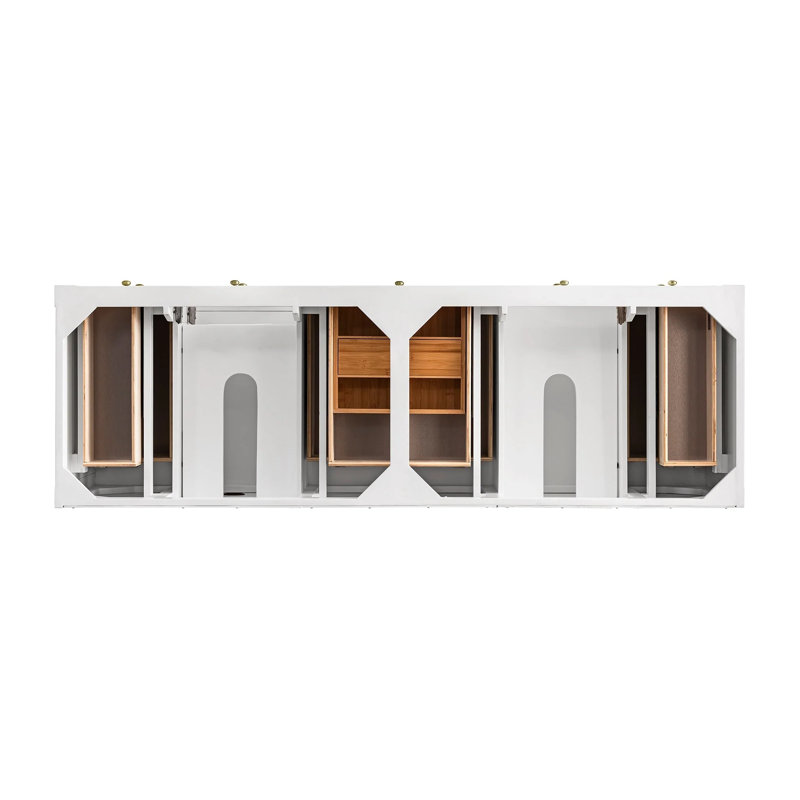 Breckenridge 72'' W Double Vanity, Bright White, Ethereal Noctis, 8" Widespread