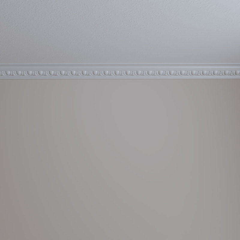 White Polyurethane Egg & Dart Crown Moulding 94.5"