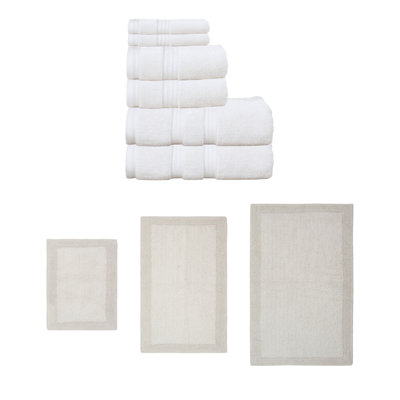 Ensemble de serviettes réversibles 100% coton 6 pièces Buariki Collection
