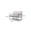 Anibella 124cm Wide Metal Loveseat with Cushions-1333105520