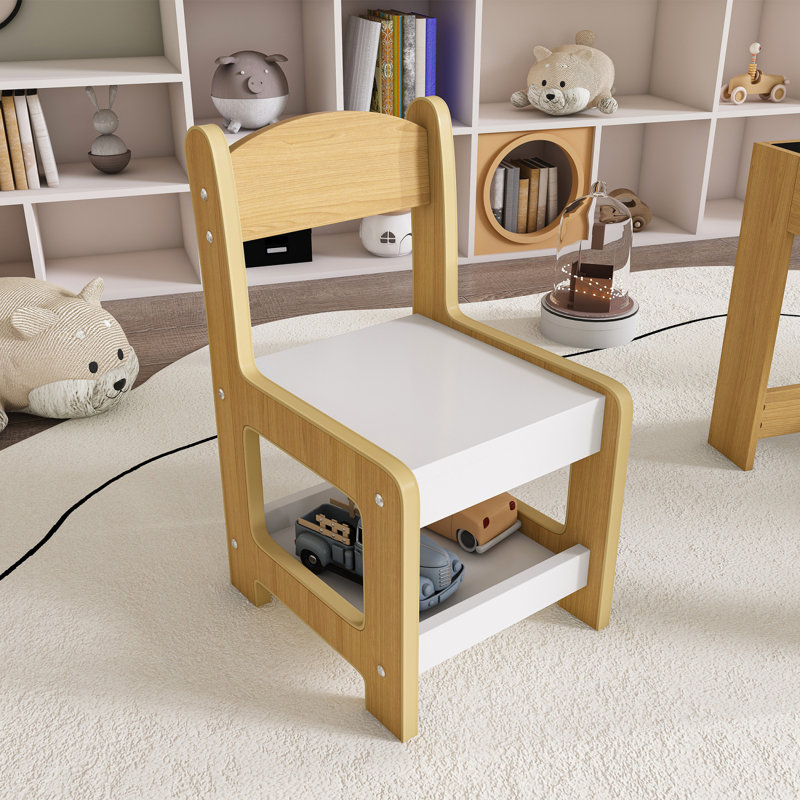 3-in-1 Kids Activity Table Set with Detachable Blackboard and Built-in Storage