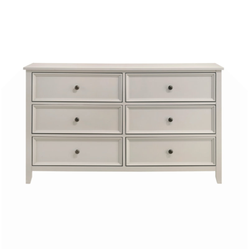 Commode de chambre à coucher classique avec 6 tiroirs de rangement 1Pc