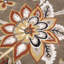 Tapis taupe à motif floral Mountview-599263120