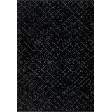 Rapture Abstract Area Rug in Black