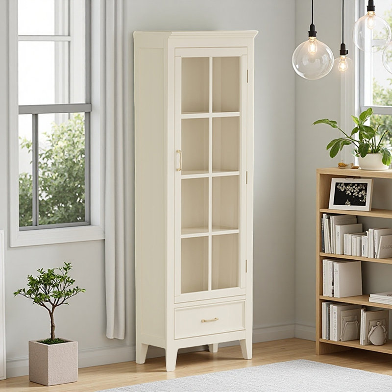 Vitrine moderne, simple et légère de luxe, Crème, crème