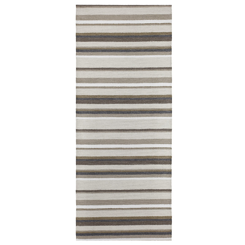 Oden Striped Hand Woven Indoor / Outdoor Area Rug, Runner 60 x 150cm