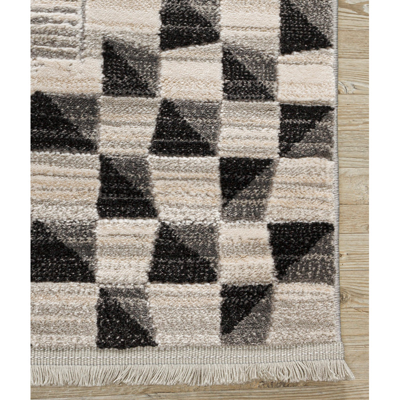 Tapis intérieur / extérieur en polypropylène / polyester tissé à la machine Sheldahl, Rectangle 2 pi 7 po x 4 pi 11 po