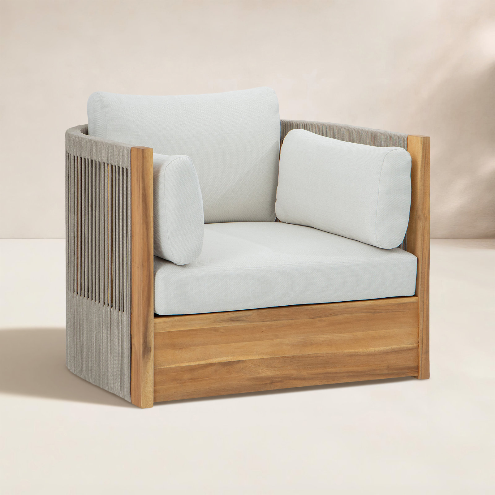 Layton Acacia Outdoor Swivel Chair