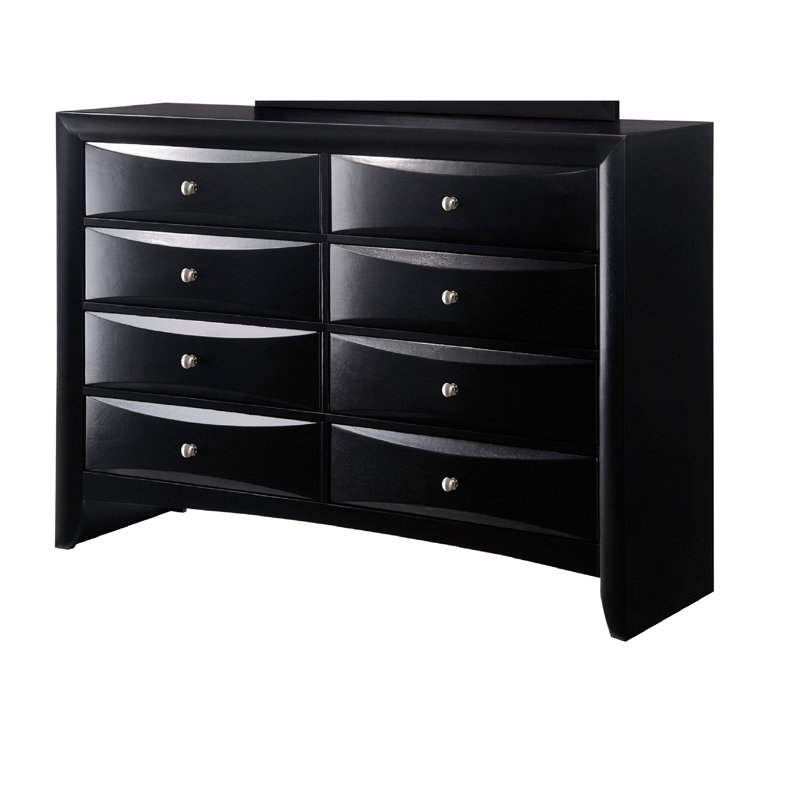 Mobilier de chambre en bois massif 1Pc, Noir