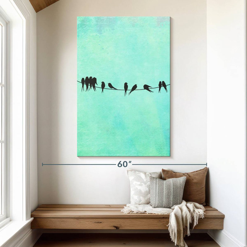 Brampt Birds On A Wire, 51" H x 34" W