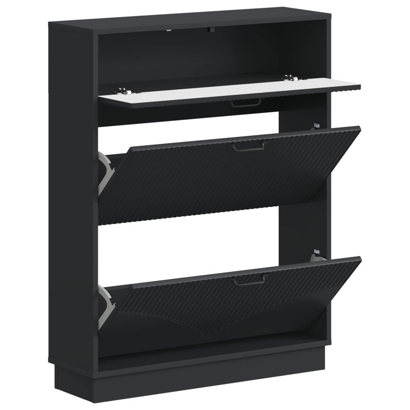 Shoe Storage, 100 cm H x 78 cm W x 24 cm D, Black