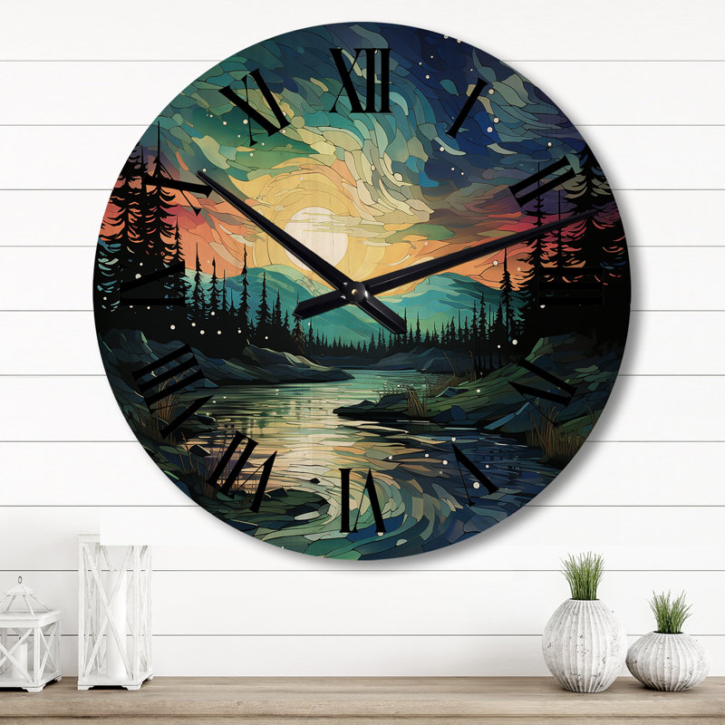 Horloge murale en bois massif Minicus, Grand