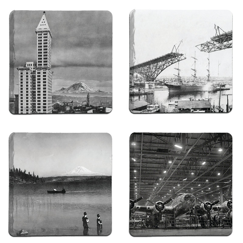Sous-verre historique en pierre de Seattle