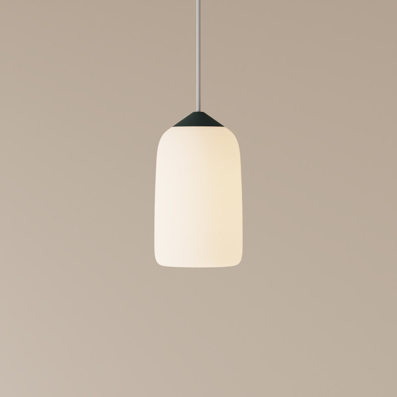 Goby Pendant Light, White, Cobalt, 18" H x 9" W x 5.25" D