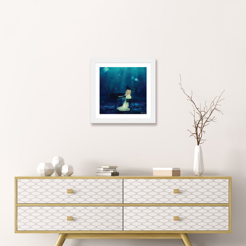 «Under the Surface» par Victoria Obscure - impression d'art graphique, H 16 po x l 16 po x p 1 po