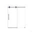 Porte de douche coulissante simple sans cadre de 44 à 48 po x H 76 po - Verre trempé transparent de 5/16 po (8 mm), conception à dérivation-117354461