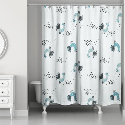 Rideau de douche simple coq Hamil