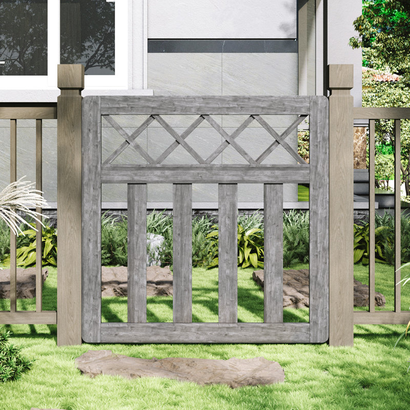 Towanna Wood Gate, Grey, 7.6 ft. H x 7.6 ft. W