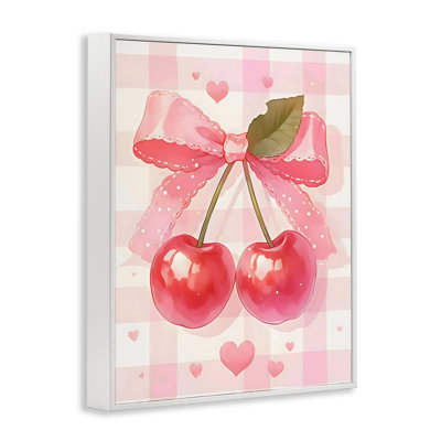 «Cherries on Pink Gingham», estampe numérique, design by Creative Studio