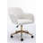 Modern Teddy Fabric Material Adjustable Height 360 Revolving Home Office Chair With Gold Metal Legs And Universal Wheel For Indoor-438227289