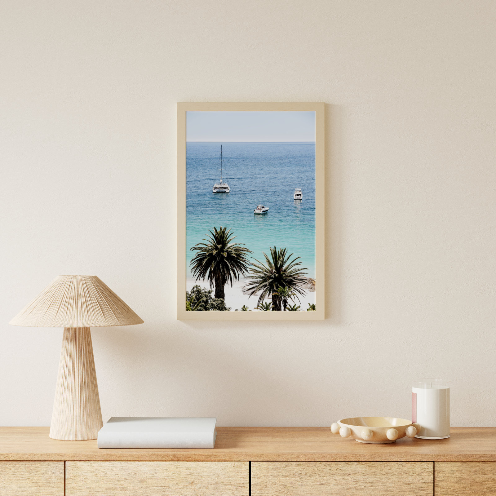 Rothschild "Camps Bay Beach" Print, Brown, 25" H x 17" W
