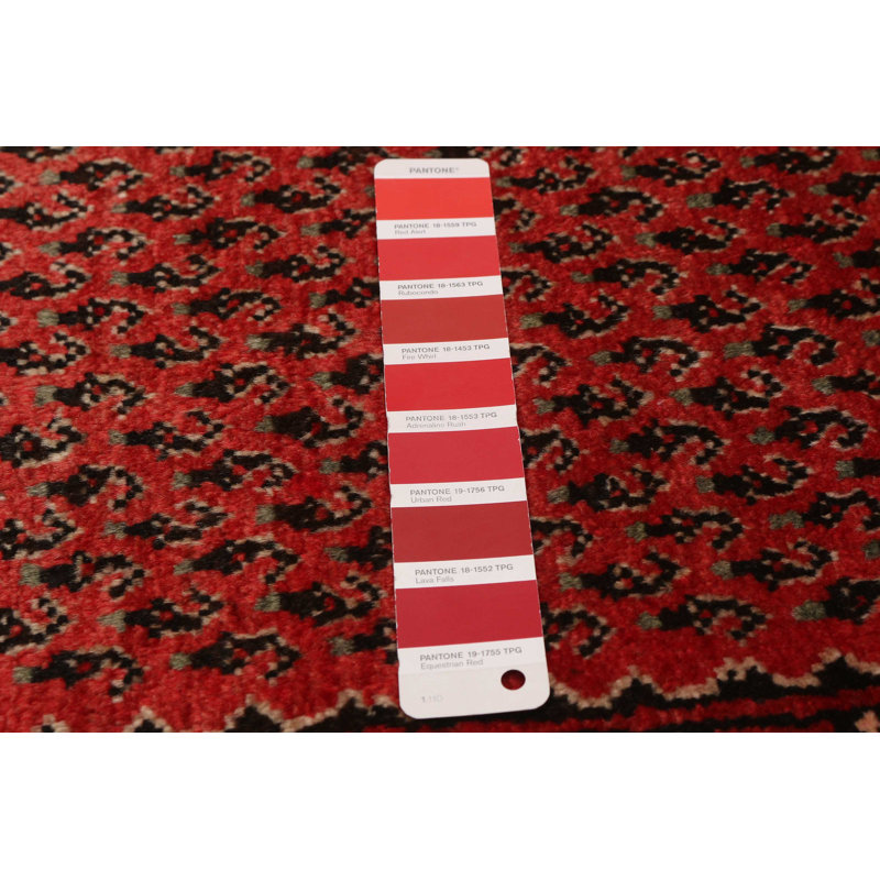 Tapis de couloir rouge en laine années 1990 2 pi 7 po x 9 pi 5 po Delonta