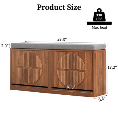 8 Pair Shoe Storage Bench