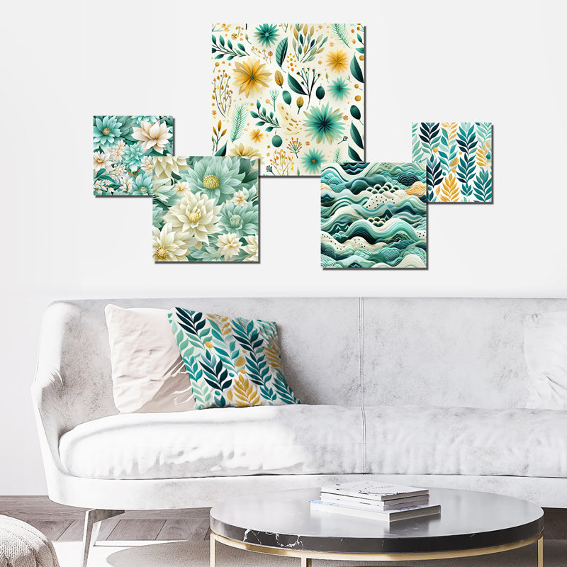 Hamel - ensemble d'art mural floral de 5