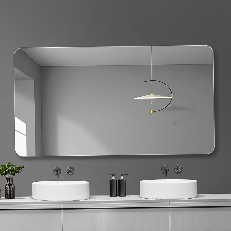 Miroir de salle de bain mural avec fonctions antibuée, imperméables et antidéflagrantes pour plus de sécurité et de clarté