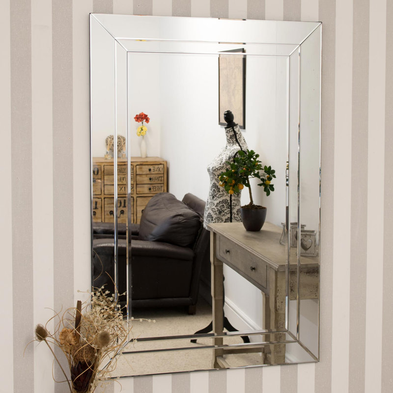 Nowell Wood Flat Wall Mirror