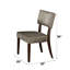 Chaises d'appoint confortables 2 pièces en tissu gris avec finition - chaise élégante au design élégant 2 po et moderne