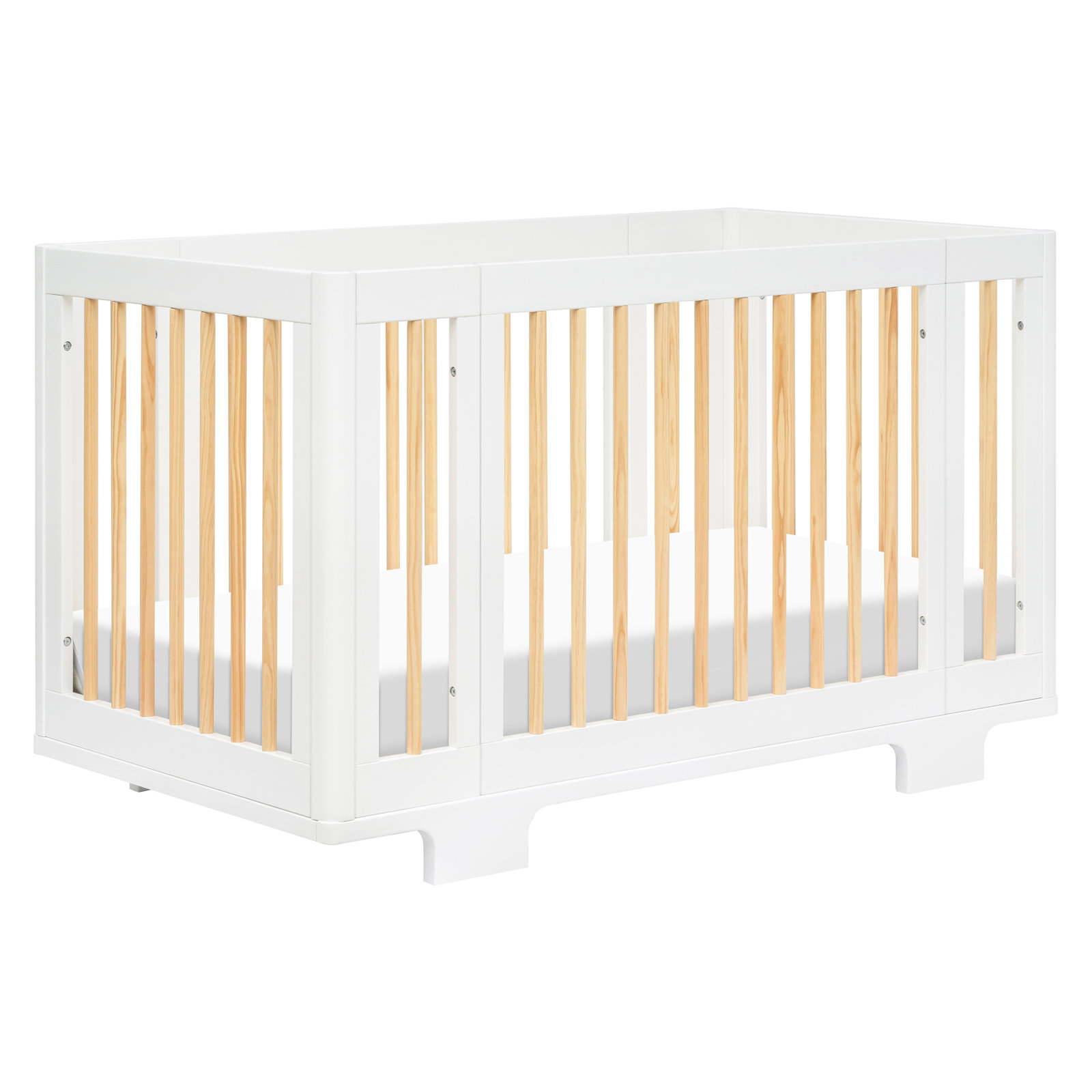 Yuzu Pine 8-in-1 Convertible Crib, White/Natural