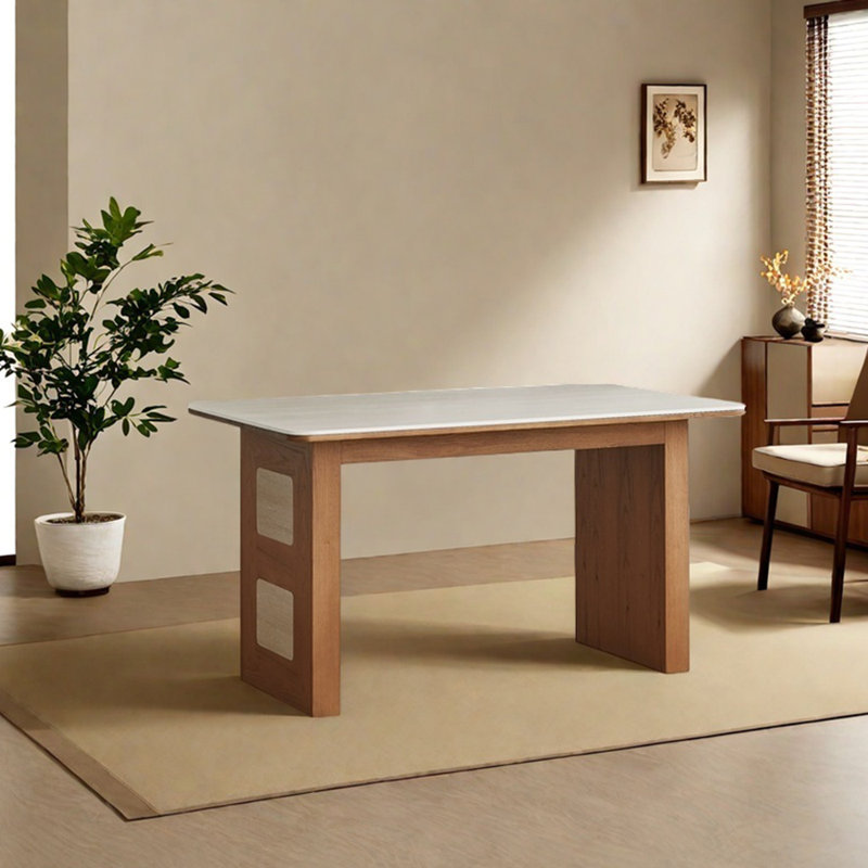 Medieval-style sintered stone dining table, H 29,92 po x L 55,12 po x l 31,5 po