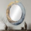 Miroir mural ovale doré et bleu Vibrant Spirals IV-72499395