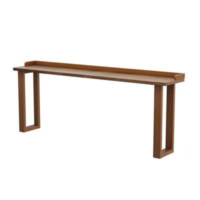 Table de salle à manger en bois massif avec garde de bord