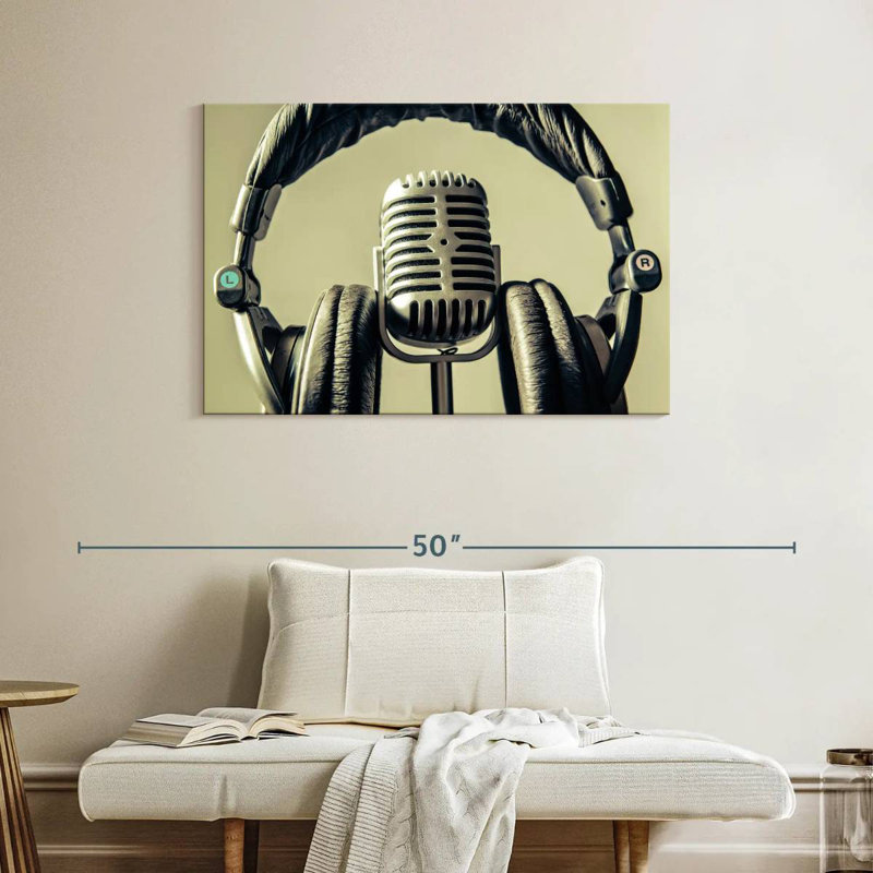 Abarca Microphone And Headphone, 26" H x 39" W
