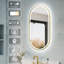 ZC-Mirror l 24 po x H 36 po mural miroir de salle de bain ovale à DEL avec fonction mémoire-105300937-105300939