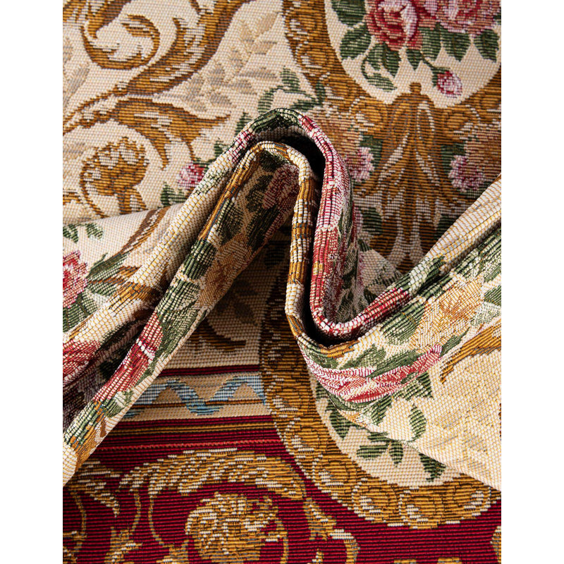 Indoor/Outdoor Traditional Area Rug, Rectangle 4'1" x 6'1"
