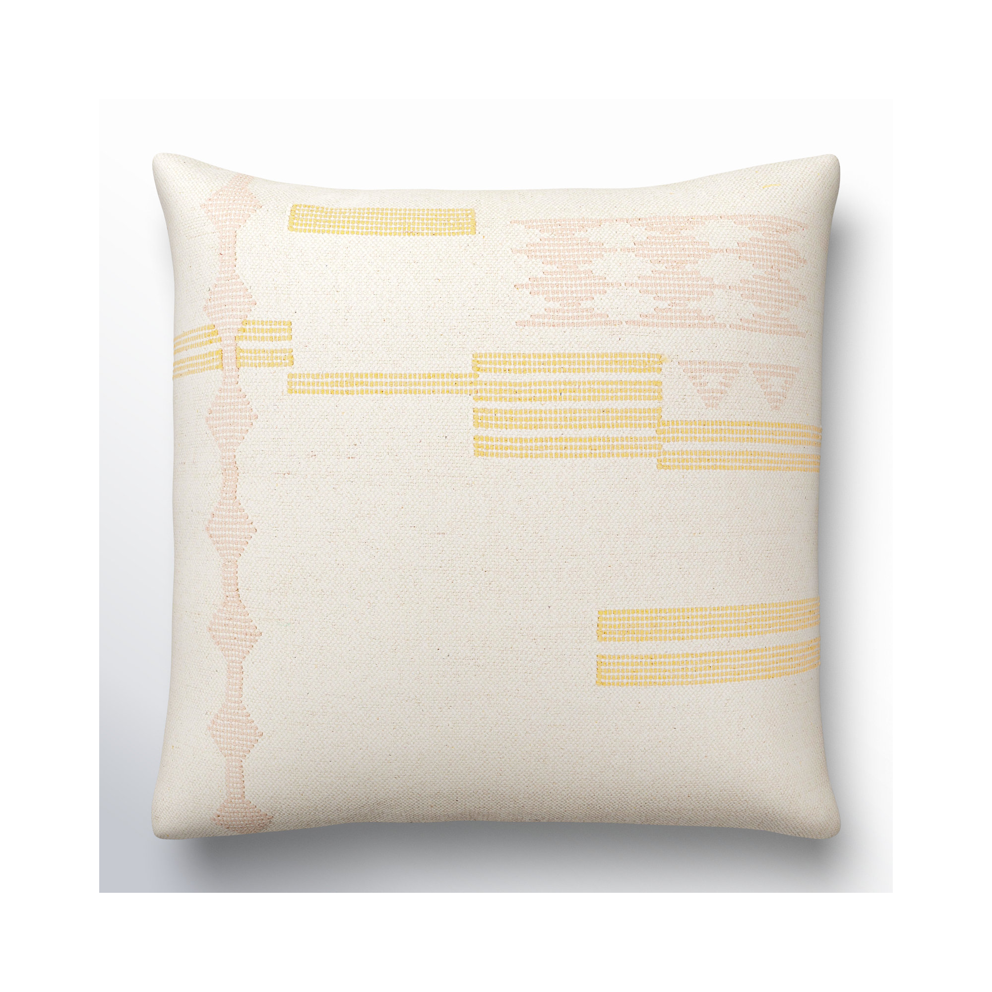 Mariposa Geometric Cotton Throw Pillow, Down, 22" x 22"